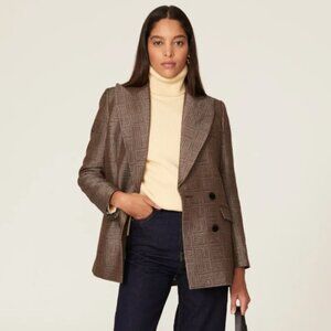 Sandro Floyd Plaid Blazer Sz 38